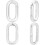 Sterling Silver Oval Spring Clasp 2 pcs 1