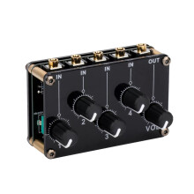 4-Channel Stereo Audio Mixer Passive 3.5mm Line Mixer