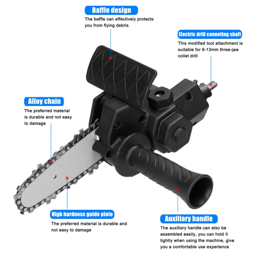 Electric Chainsaw Attachment for 4-Inch Drill 2
