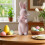 Flocked Easter Bunny Figurine Bow Tie Spring Ornament 6