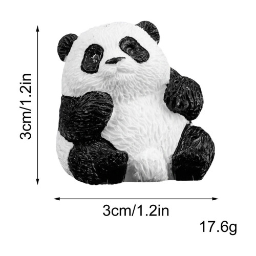 Panda Figurines Plastic Jungle Animal Set with Bamboo and 2
