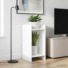 vidaXL Plant Stand with Shelf White 30 x 30 x 60 cm Engineered Wood