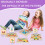 Wooden Pattern Blocks Puzzle Set with 20 Cards and Tray, 4