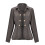 Women's Floral Jacquard Peplum Suit Jacket Double Closure 4