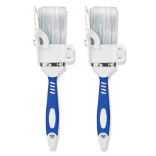 2pcs Comfortable Handle Edging Color Separation Brush with Detachable Baffle Hanging Paint Brush