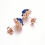 Blue Rose Stud Earrings Rose Gold Plated Crystal 1 Pair 5