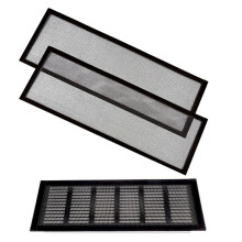 Black Floor Register Vent Mesh Cover 4x10 2-Pack