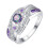 Non-Tarnish Gold Women's CZ Wedding Band Initial Ring Size 1