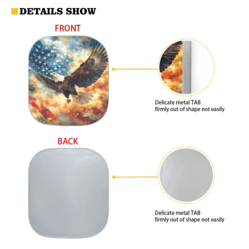 American Flag Eagle Foldable Sun Visor Cover UV Blocking 1
