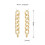 Men's Punk Gothic Gold Cuban Link Drop Earrings 2
