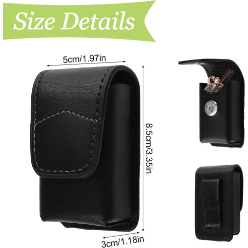 Folding Spectacle Case Leather Waist-Mounted 1 Pack 1