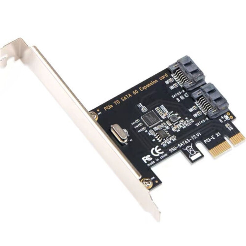PCIe SATA Controller Card Dual 6Gbps Ports 2