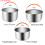 Stainless Steel Steamer Basket with Silicone Handle for 5
