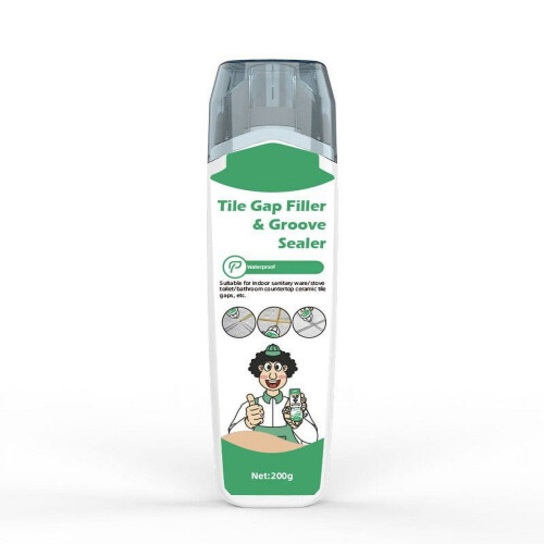 Ceramic Tile Caulk Adhesive Mildew-Resistant White 6.5 x 1