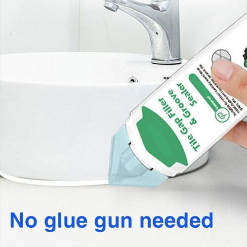 Ceramic Tile Caulk Adhesive Mildew-Resistant White 6.5 x 2