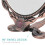Vintage Handheld Mirror Embossed Metal Compact Makeup Mirror 5