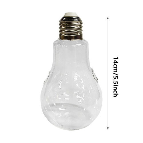 Hand Blown Glass Hummingbird Feeder Light Bulb Shape with 2 2