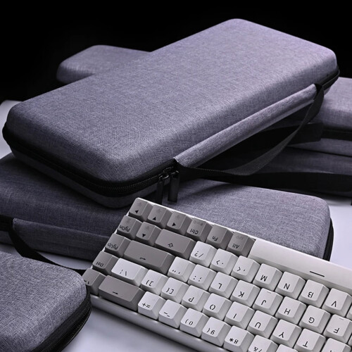 Mechanical Keyboard Travel Case Hard Shell Gray 2