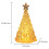 Lighted Turquoise Glass Christmas Tree Decor with Star 3