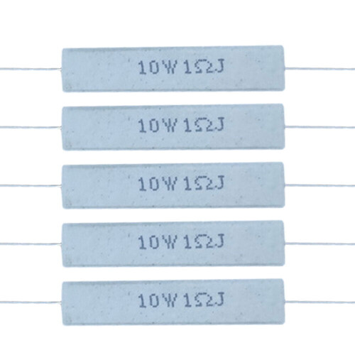 1 ohm Axial Ceramic Cement Power Resistor 10W 5 pcs 1