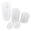 Ashata Plastic Sauce Cups with Lids, Clear, 4 Sizes, 50 Pcs 3