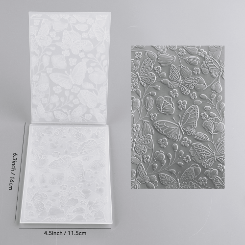 Butterfly 3D Embossing Folder Plastic 1 Piece 1