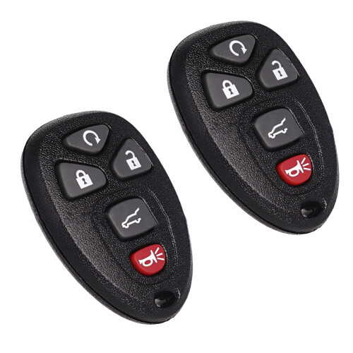 Chevrolet GMC Cadillac Keyless Entry Remote 2 Pack Black 5 2