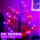 Halloween Lighted Tree Decor 24 inch 2 pcs orange purple 6