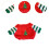 20 cm doll clothes red soft animal accessories 6
