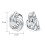 Twisted Knot Silver Clip-On Earrings White Gold Plated 4