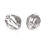 Twisted Knot Silver Clip-On Earrings White Gold Plated 3