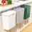 Kitchen Compost Bin 9L with Lid Mountable 7
