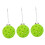 Pickleball Ornament Set Green 3 Pieces 2