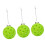 Pickleball Ornament Set Green 3 Pieces 3