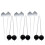 Ladder Ball Toss Game Set with Storage Bag Black and White 2