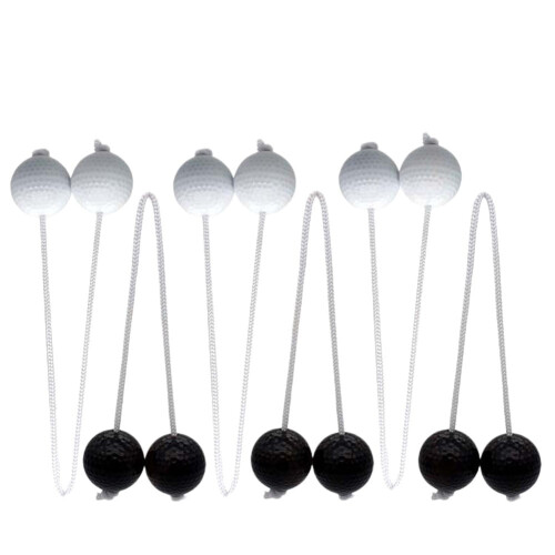 Ladder Ball Toss Game Set with Storage Bag Black and White 1