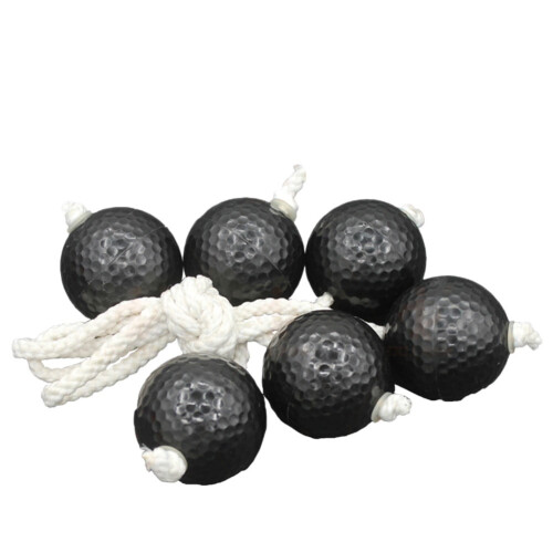 Ladder Ball Toss Game Set with Storage Bag Black and White 2
