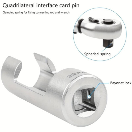 For Automotive O2 Oxygens Sensors Socket Offset Wrench Remover Tool and Thread Chasers Tool 10-27mm 1