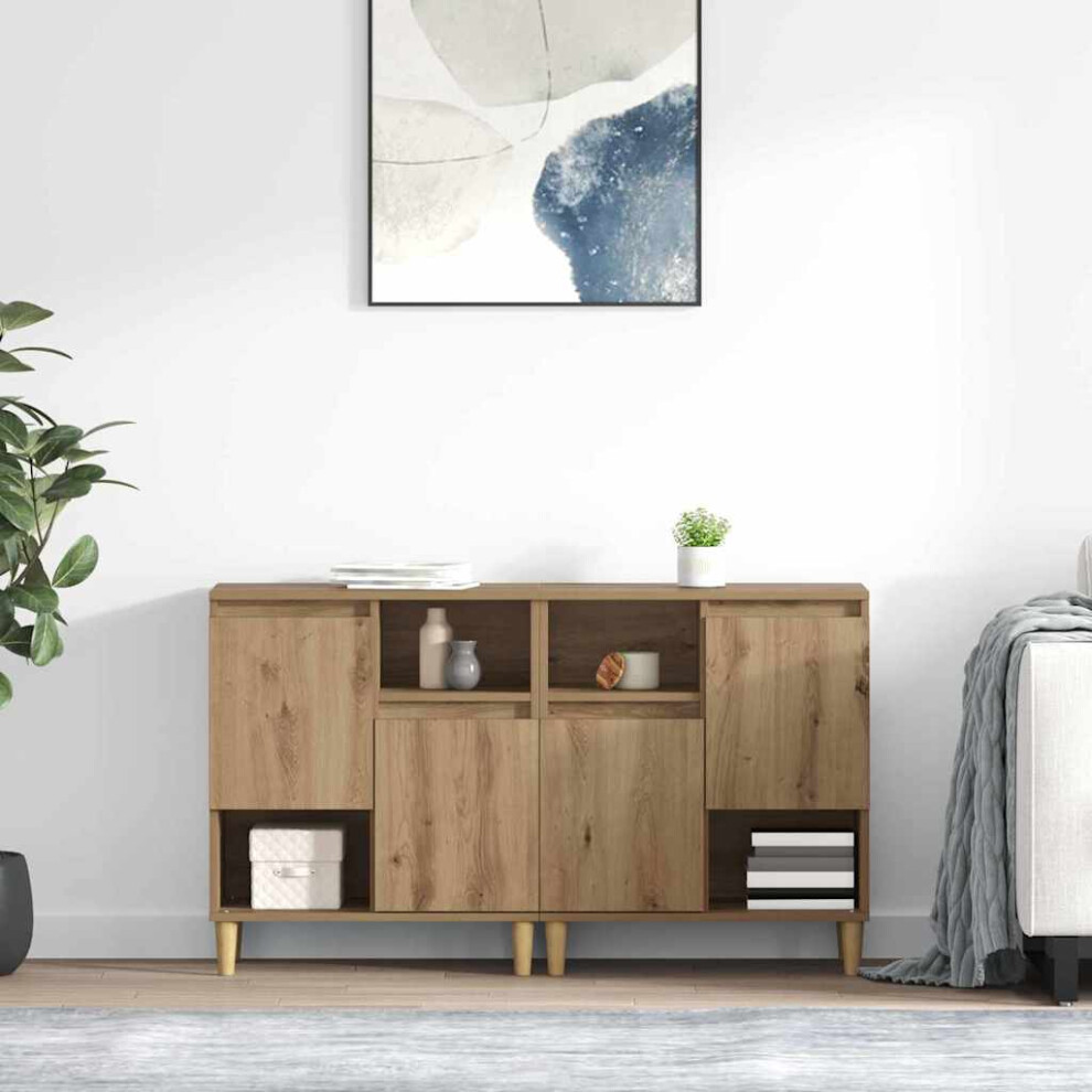 Vidaxl Sideboards 2 Pcs Artisan Oak 60 X 35 X 70 Cm Engineered Wood