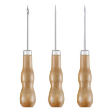 BOOYOU Wooden Handle Awl for Leather Shoe Repair DIY Craft