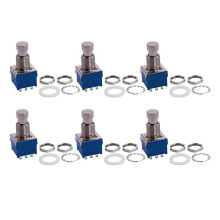 6X Guitar Effects 3PDT 9-Pin Latching Stomp Pedal Footswitch Foot