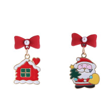 Holiday Dangle Earrings Santa Reindeer Snowflake Women 1