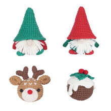 Christmas Crochet Kit for Beginners with Yarn Hook Needle