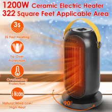 Portable PTC Ceramic Space Heater 1200W with Oscillation