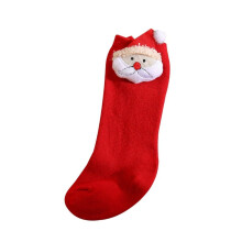 Cotton Baby Girl Socks with Santa Elk Cartoon Design
