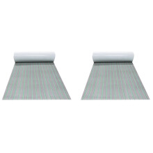2 Stk 2400X450X6mm EVA Schaum Boots Marine Boden Belag Rutschfeste Selbstklebende Marine Boots Deck Matte Decking-Blatt Gestreifte Yacht Matte