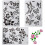 Flower Butterfly Bird Stencil Set Reusable Plastic 3 pcs 1