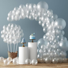 TETOU clear latex balloons 129 pcs 18 12 10 5 inch