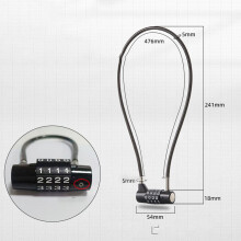 Soft Steel Wire Password Lock for Refrigerator Cabinet Door