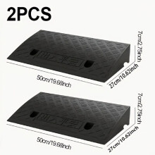 Heavy Duty Plastic Curb Ramps 3000LB 2-Pack Black
